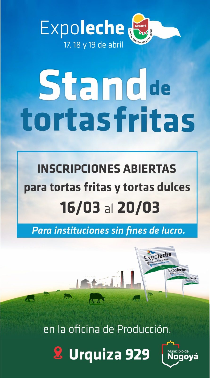 Expo Provincial de La Leche y Expo Jersey Entrerriana 2026: Stand de Tortas Fritas y Tortas Dulces