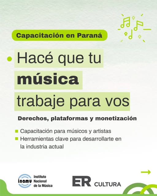 Capacitación para músicos en Paraná