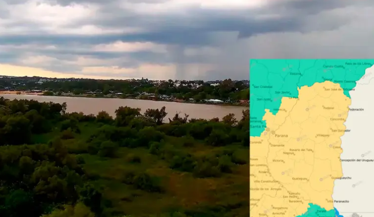 Alerta amarilla por tormentas en Entre Ríos: cuándo afectará a cada zona