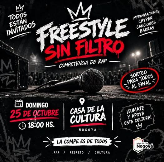 Se realizará una Competencia de Rap en La Casa de la Cultura