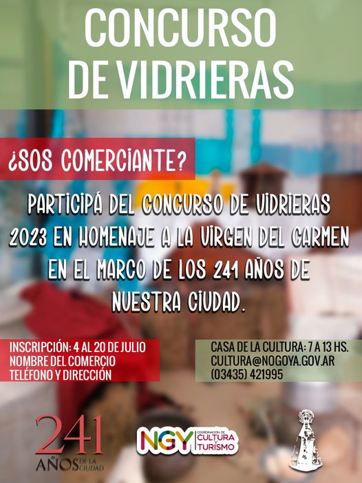 Último Día para Inscribir Vidrieras