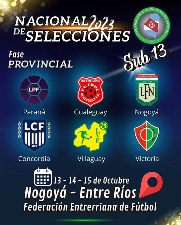¡TODO LISTO PADA EL TORNEO NACIONAL DE SELECCIÓNES !