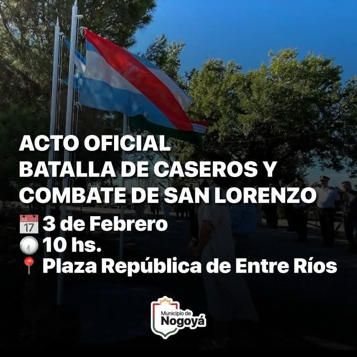 Acto en Conmemoración por la Batalla de Caseros (174° Aniversario) y el Heroico combate de San Lorenzo (213 Años)