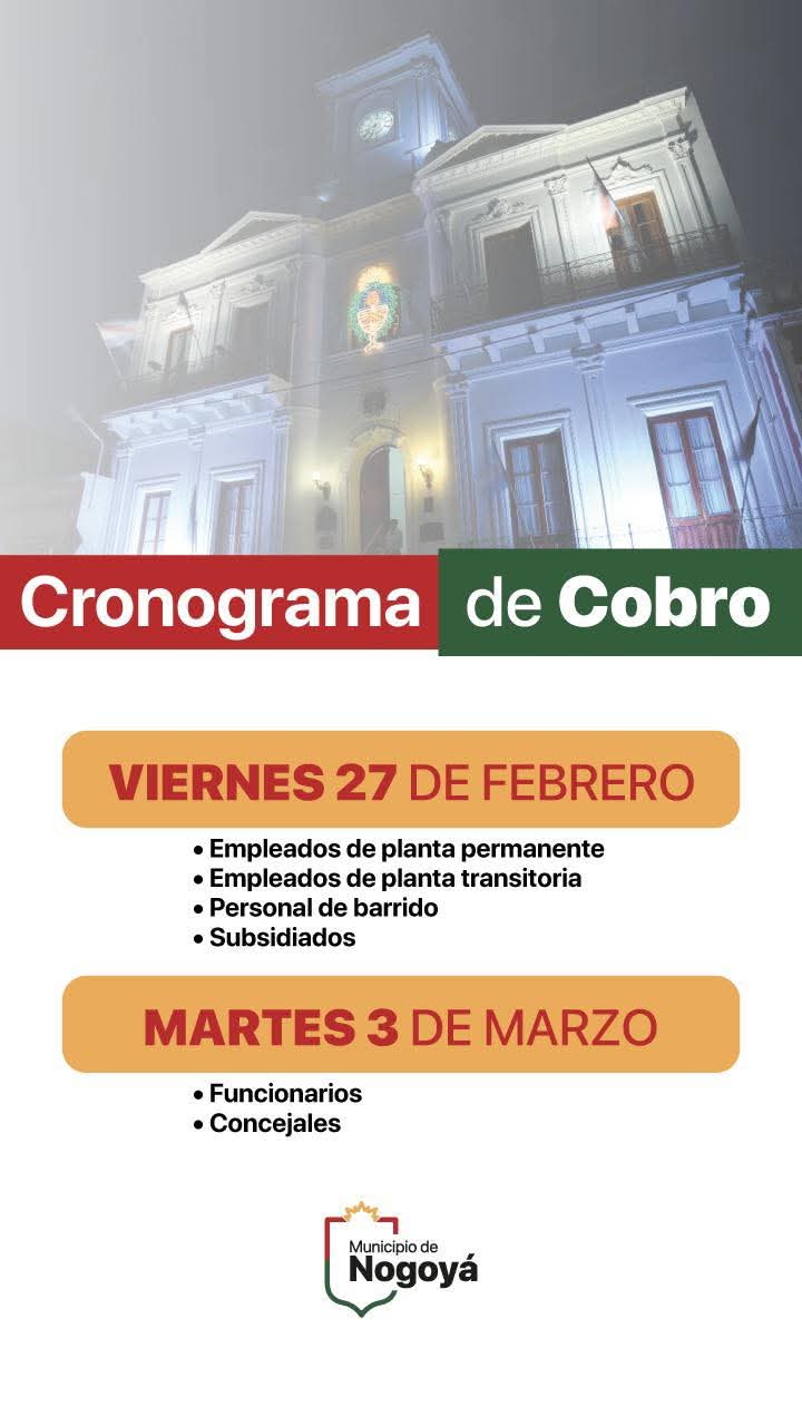 Cronograma de Cobro – Febrero 2026