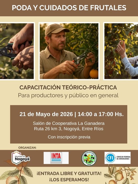 ¡Capacitación en Poda y Manejo de Frutales en Nogoyá