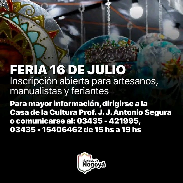 Inscripción para la Feria del 16 de Julio