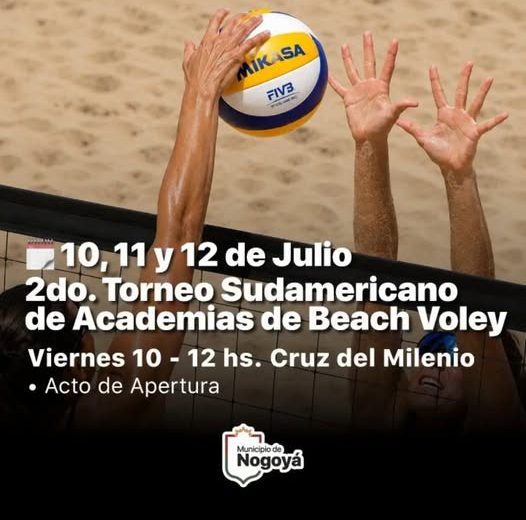 Nogoyá será Sede del 2° Torneo Sudamericano de Academias de Beach Vóley