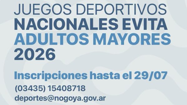 Están Abiertas las Inscripciones para los Juegos Deportivos Nacionales Evita de Adultos Mayores 2026