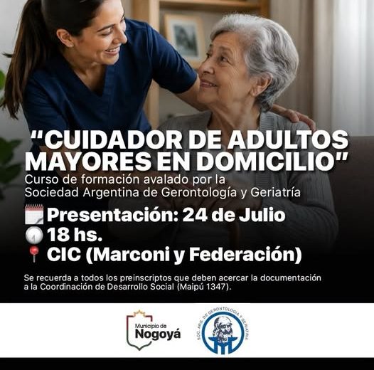 Presentación del Curso de Cuidadores de Adultos Mayores en Domicilio