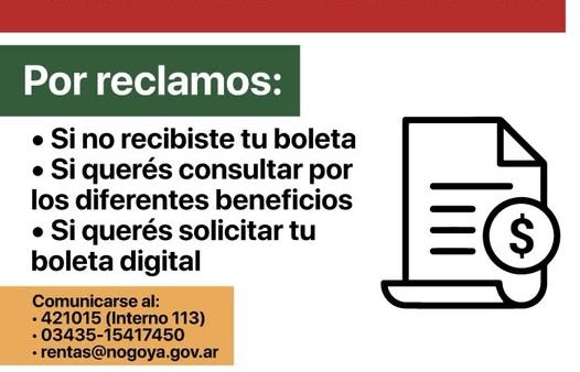 No recibiste la Tasa General de Inmuebles?