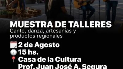 No te pierdas la Muestra de Talleres en la Casa de la Cultura
