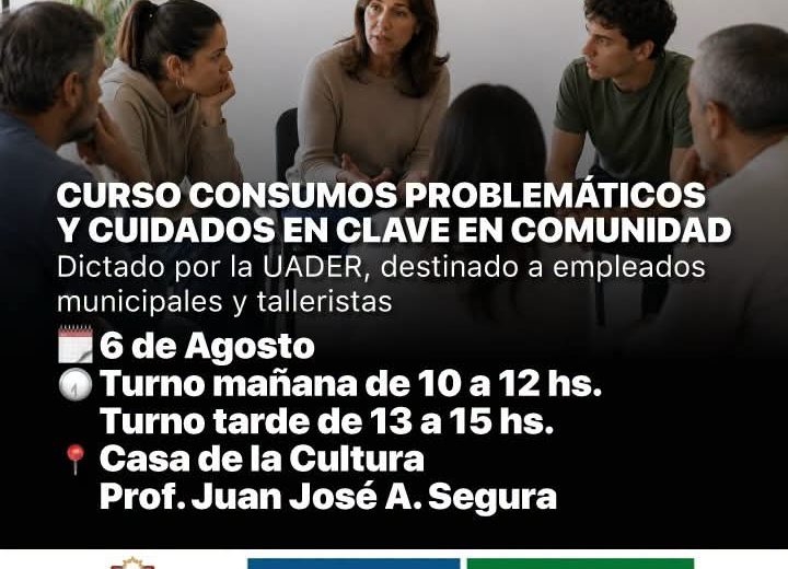Se realizará un Curso de Consumos Problemáticos y cuidados en clave en Comunidad para Empleados Municipales y Talleristas