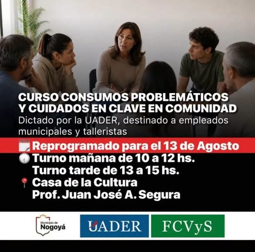 Mañana se realizará el Curso sobre Consumos Problemáticos y Cuidados