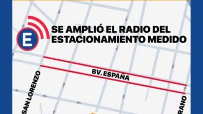 Se amplió el Radio del Sistema de Estacionamiento Medido