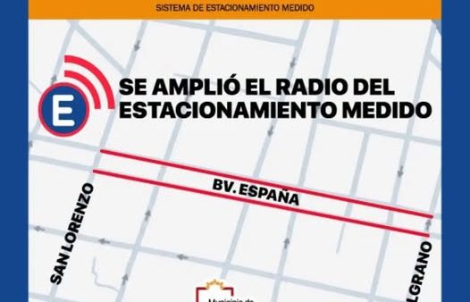 Se amplió el Radio del Sistema de Estacionamiento Medido