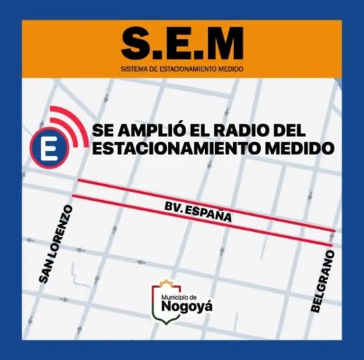 Se amplió el Radio del Sistema de Estacionamiento Medido