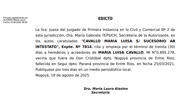 EDICTO