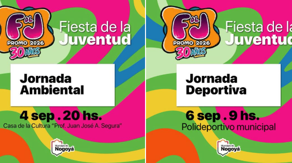 ¡La Fiesta de la Juventud 2026 sigue llenando de energía y propuestas a Nogoyá